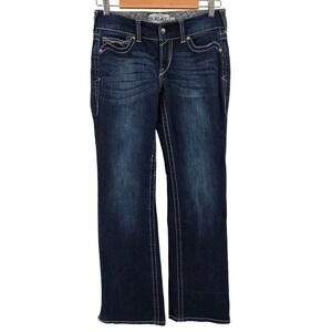 Ariat R.E.A.L. Denim Jeans Boot Cut Mid Low Rise Stretch Blue Women's 27R